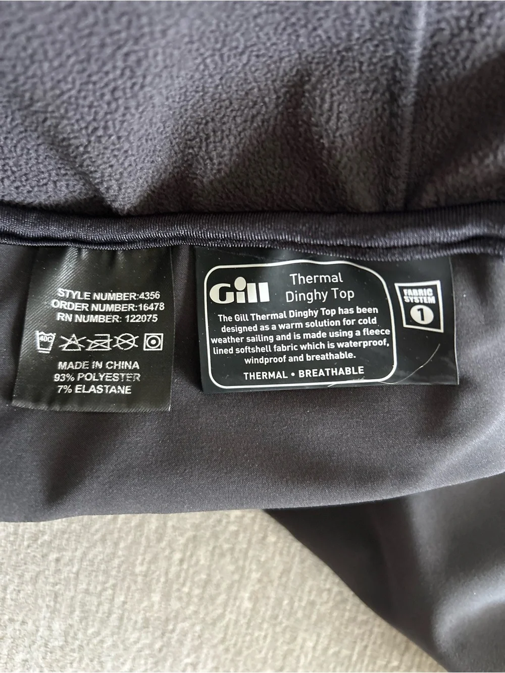 GILL Thermoshield Sailing Top Jacket Size XS Water Sports